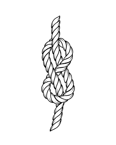 Rope Tattoo Stencil