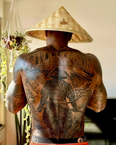 Samurai Warrior Tattoo Stencil