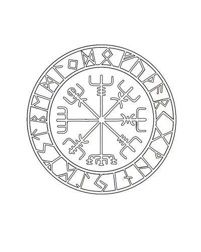 VikingRunes Tattoo Stencil