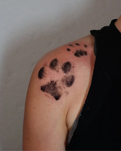 Dog Paw Tattoo for Men