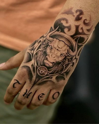 Hand Taurus Tattoos for Men