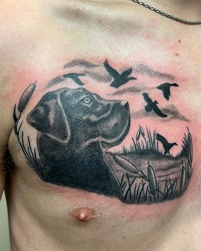 Hunting Dog Tattoo for Men