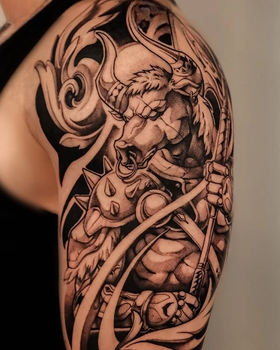 Shoulder Taurus Tattoos for Men