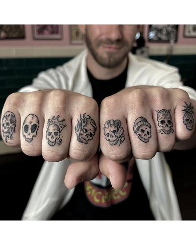 Skull Knuckle Tattoos