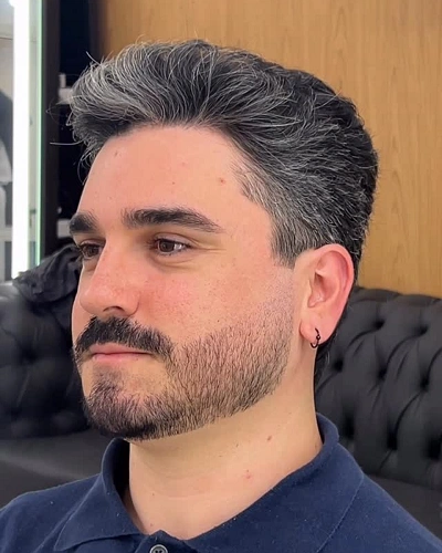 Ash Grey with Dark Roots