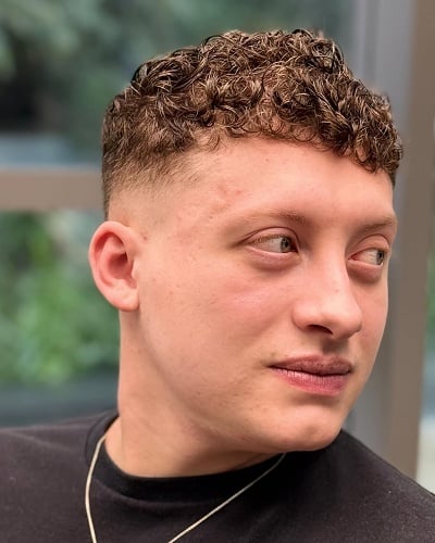 Buzzed Sides Curly Top