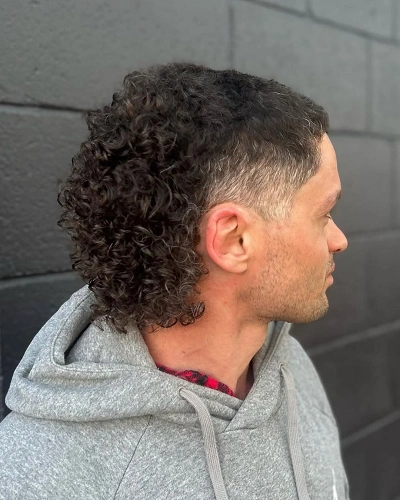 Curly Skullet with Volume
