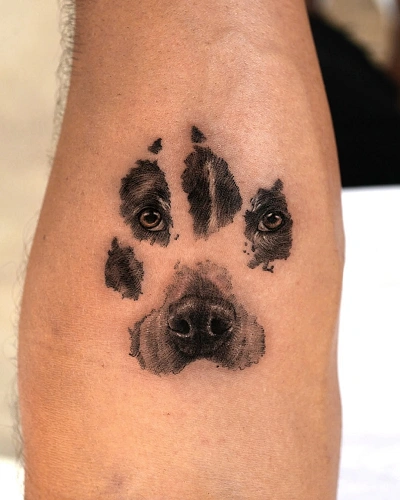 Dog Eyes Tattoo for Men