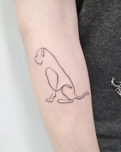 Dog Silhouette Tattoo for Men