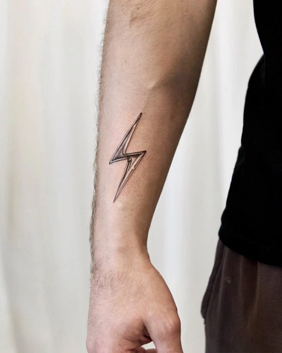 Lightning Bolt Tattoo for Men