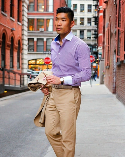 Soft Lilac & Light Khaki