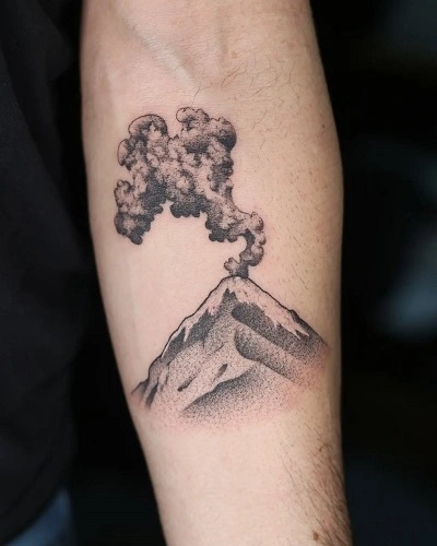 Volcano Tattoo for Men