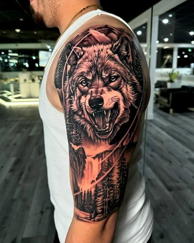 Wolf Tattoo for Men