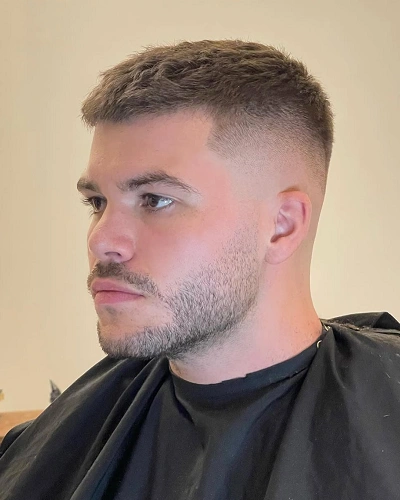 Crew Cut + Stubble Beard