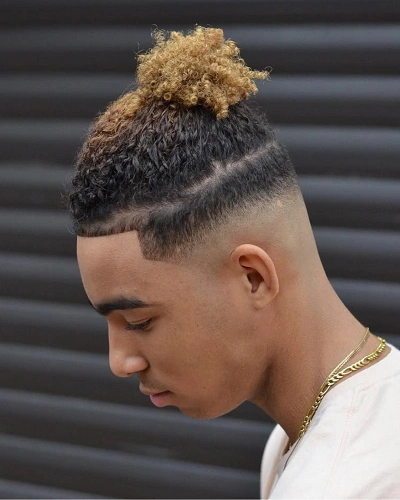 Curly Samurai Top Knot for Men