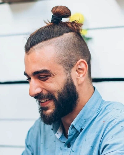 Samurai Undercut Top Knot for Men