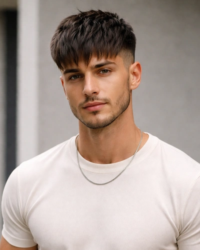 Tapered Bangs with Clean Sides