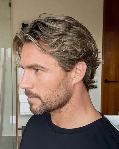 Wavy Relaxed Flow Haircut for Men