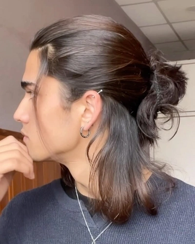 Wolf Tail Samurai Haircut for Men